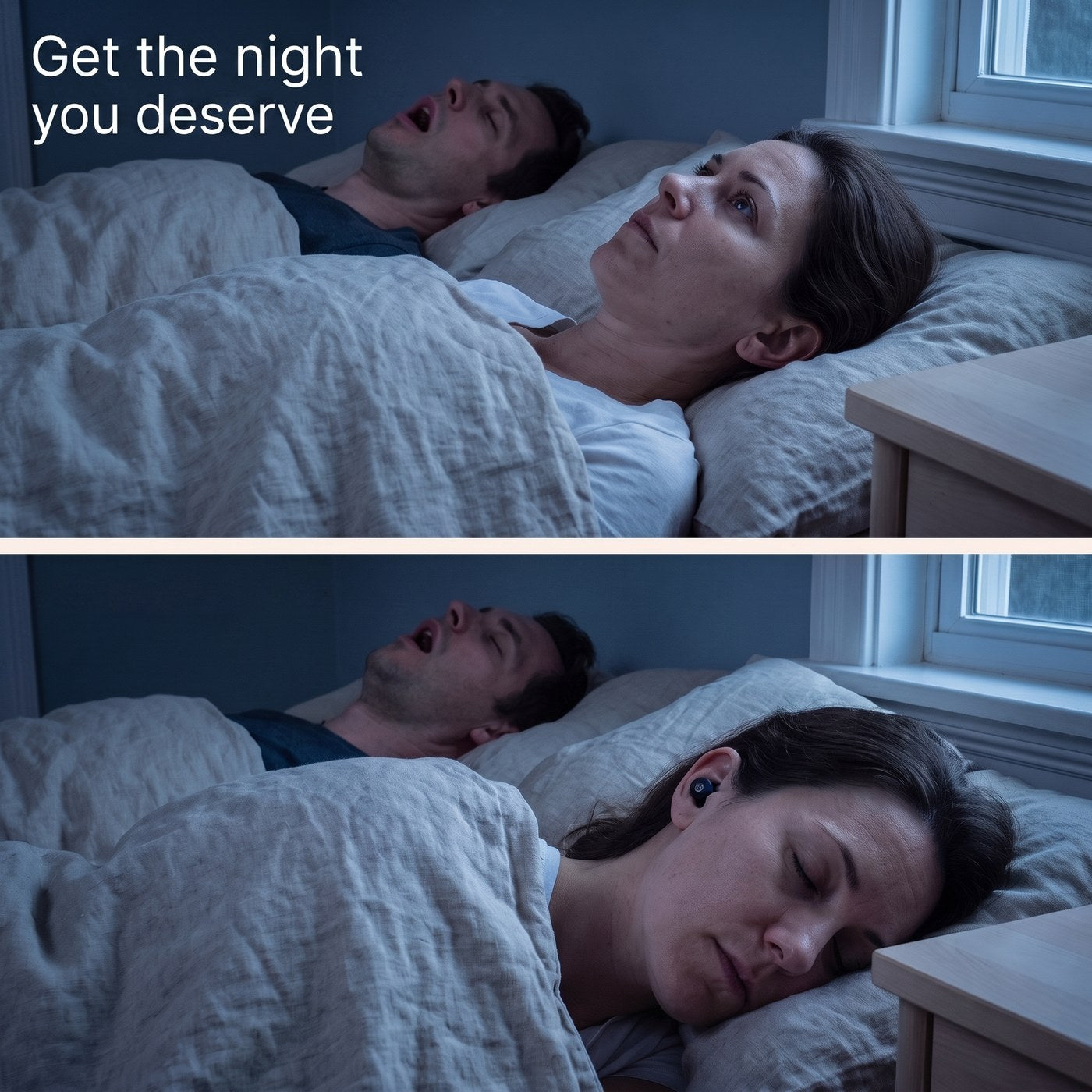 She sleeps through the snoring - get the night you deserve